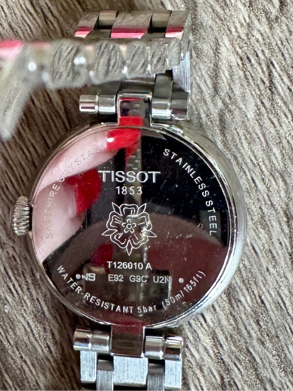 LIKE NEW - TISSOT LADIES STAINLESS STEEL BLUE FACE BELLISSIMA SMALL WATCH